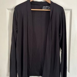 Eddie Bauer Cardigan Black Womens Large